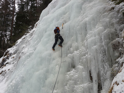 Eis Fall Klettern