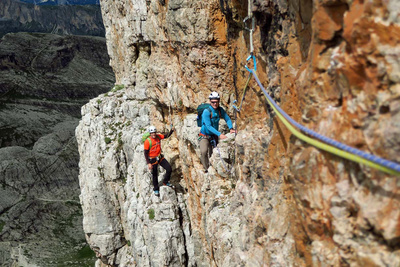 Klettern an den schönsten Südwänden der Dolomiten
