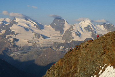 Weissmies Lagginhorn Nadelhorn mit Bergführer