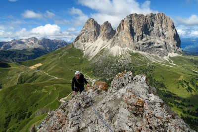 Klettern Sella Dolomiten mit Bergführer