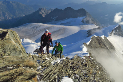 Weissmies Lagginhorn Nadelhorn mit Bergführer