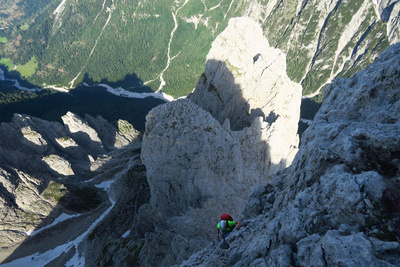 Pala Gruppe Schleierkante mit Bergführer